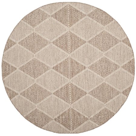 Montauk Round Area Rug, Beige - 6 X 6 Ft.